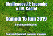 Affiche du Tournoi de Handball co-organisé avec le MHB à Jacou le 15 Juin 2019
